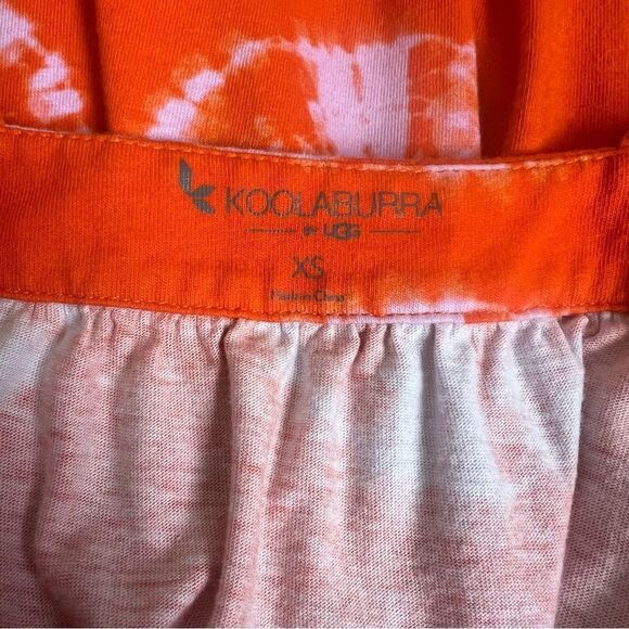 Ugg Koolaburra Orange Patterned Tiered Jersey Lounge Beach Dress - Picture 7 of 9